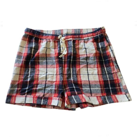NWT Pretty Little Thing Flannel Plaid PJ Set Size XL Top 2X Shorts Pajamas - Picture 7 of 10